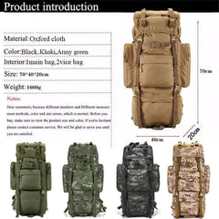 70L Large Capacity Backpack Travel Bag