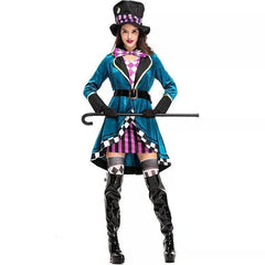 Alice in Wonderland Clown Mad Hatter Costume for Adults