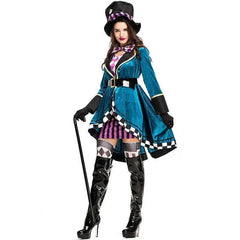 Alice in Wonderland Clown Mad Hatter Costume for Adults