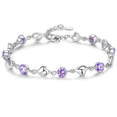 Fashionable Sweet Heart Shape Zircon Bracelets