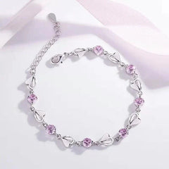 Fashionable Sweet Heart Shape Zircon Bracelets