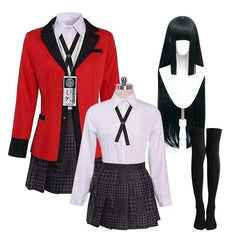 Anime Kakegurui Jabami Yumeko Cosplay Costume Uniform Suits