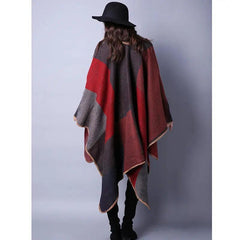 Autumn Winter Scarf Lattice Thickened Cape