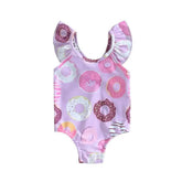 Baby Girls Swimsuit Donut Print