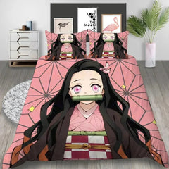 Cartoon Demon Slayer Bedding Set (NO Sheet)
