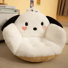 Cartoon Winter Plush Half Non-slip Chair Cushion