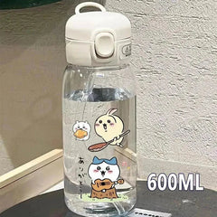 Chiikawas Portable Plastic 600 ML Sport Water Bottle