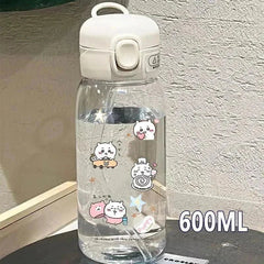Chiikawas Portable Plastic 600 ML Sport Water Bottle