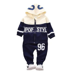 Children Hooded Jacket with Pants 2Pcs