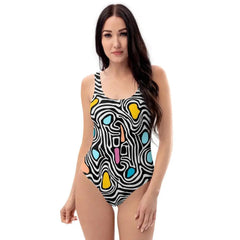 Colorful Paint One-Piece Swimsuit