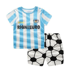 Cotton Baby Sets Leisure Sports Boy T-shirt + Shorts Sets