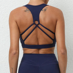 Cross Beauty Back Exercise Underwear Brushed Nude Feel Yoga Clothes Running Workout Bra Quick Drying Yoga Bra