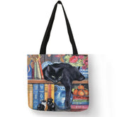 Customize Oil Painting Cat Shopping Bag