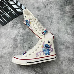 Cute Cartoon Little Monster Pattern Canvas Shoes