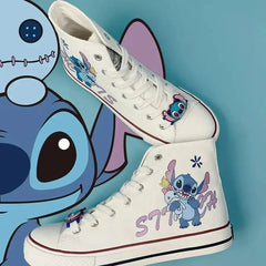 Cute Cartoon Little Monster Pattern Canvas Shoes