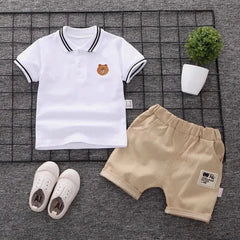 Cute Kids Sports T-shirt Suit 2pcs