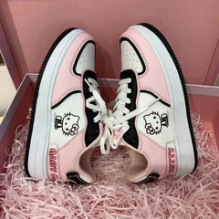 Cute Pink Sneakers Soft Girl Skateboard Shoes