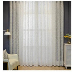 European Luxury White Tulle Sheer Curtains