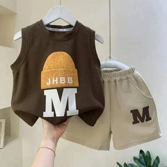Fashionable Boys T-shirt and Shorts 2-piece Outfits