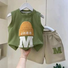 Fashionable Boys T-shirt and Shorts 2-piece Outfits