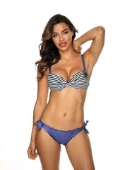 Fashionable PUSH-UP Navy Design Swimsuit two piece Etna