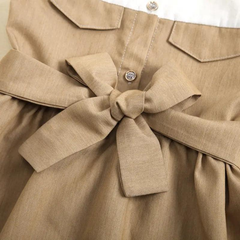 Girls Button-Up Sleeveless Dress