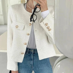 High-end Button Short Slim Korean Style Coats