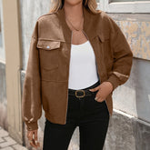 Autumn Women British Velvet Retro Casual Jacket
