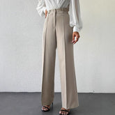 High Waist Slimming Straight Casual Trousers