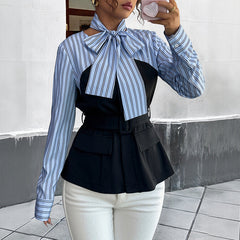 Elegant Graceful Office False Two Piece Sets