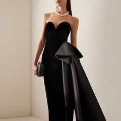 Elegant Irregular Asymmetric Design Sleeveless Dress