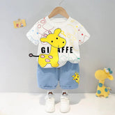 Fashion Cartoon Kid's T-Shirt Shorts Sets