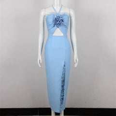 3D Flower Formal Evening Dress