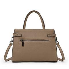 Genuine leather women's simple tote bag