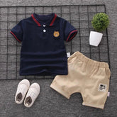 Cute Kids Sports T-shirt Suit 2pcs