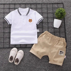 Cute Kids Sports T-shirt Suit 2pcs
