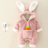 Baby Rompers Winter Warm Coral Fleece Jumpsuit