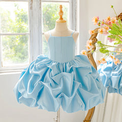 Fluffy Fold Bridesmaid Party Girls Dress