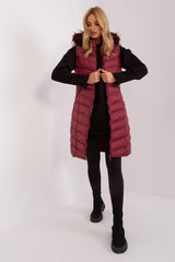 Fashionable Down Long Zippered Vest