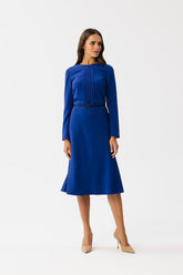 Fashionable Faux Leather Belt Daydress