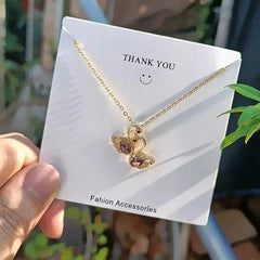 18K Gold Plated White-Plated K Artificial Pearls Zircon Pendant Necklace