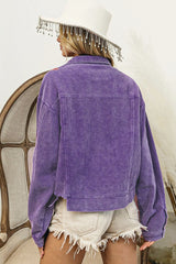 Autumn Winter Corduroy Sequined Jacket Coat