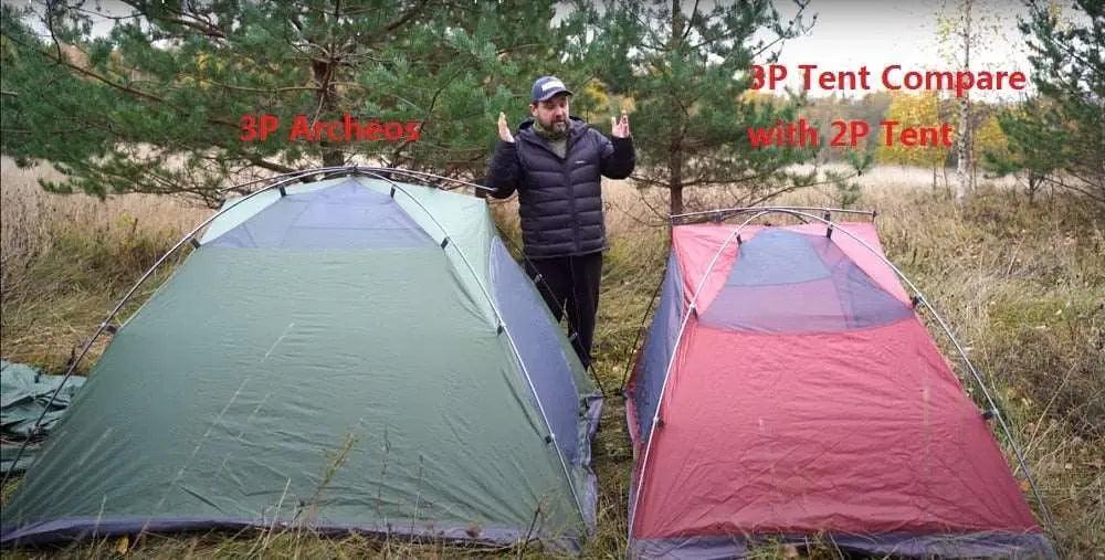 2-3 People Backpacking Tent Outdoor Camping 4 Season Winter Skirt Tent Double Layer Waterproof