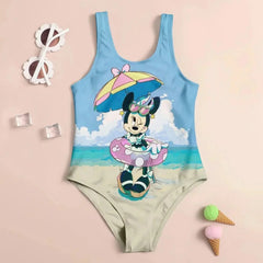 3D Cartoon Print Cute Kid's Swimsuit