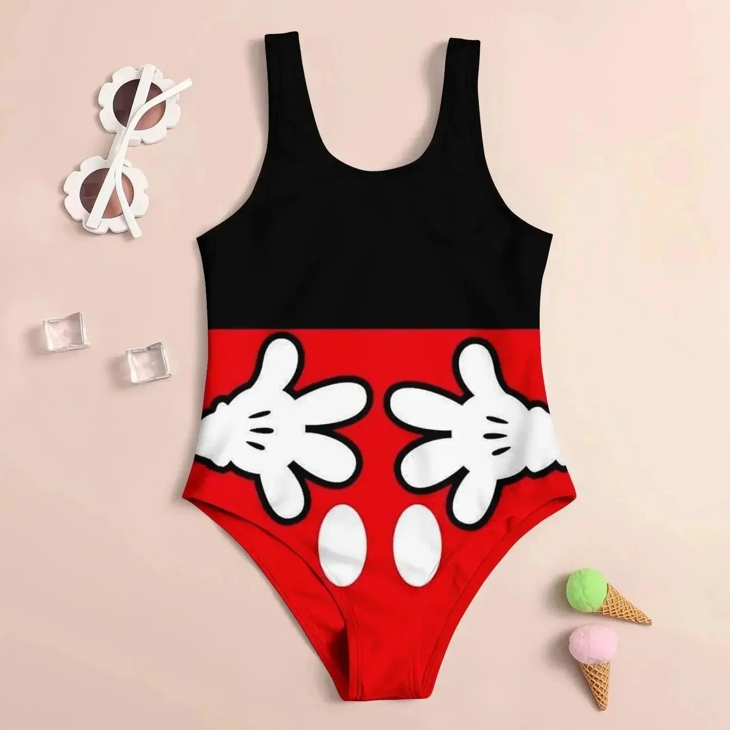 3D Cartoon Print Cute Kid's Swimsuit