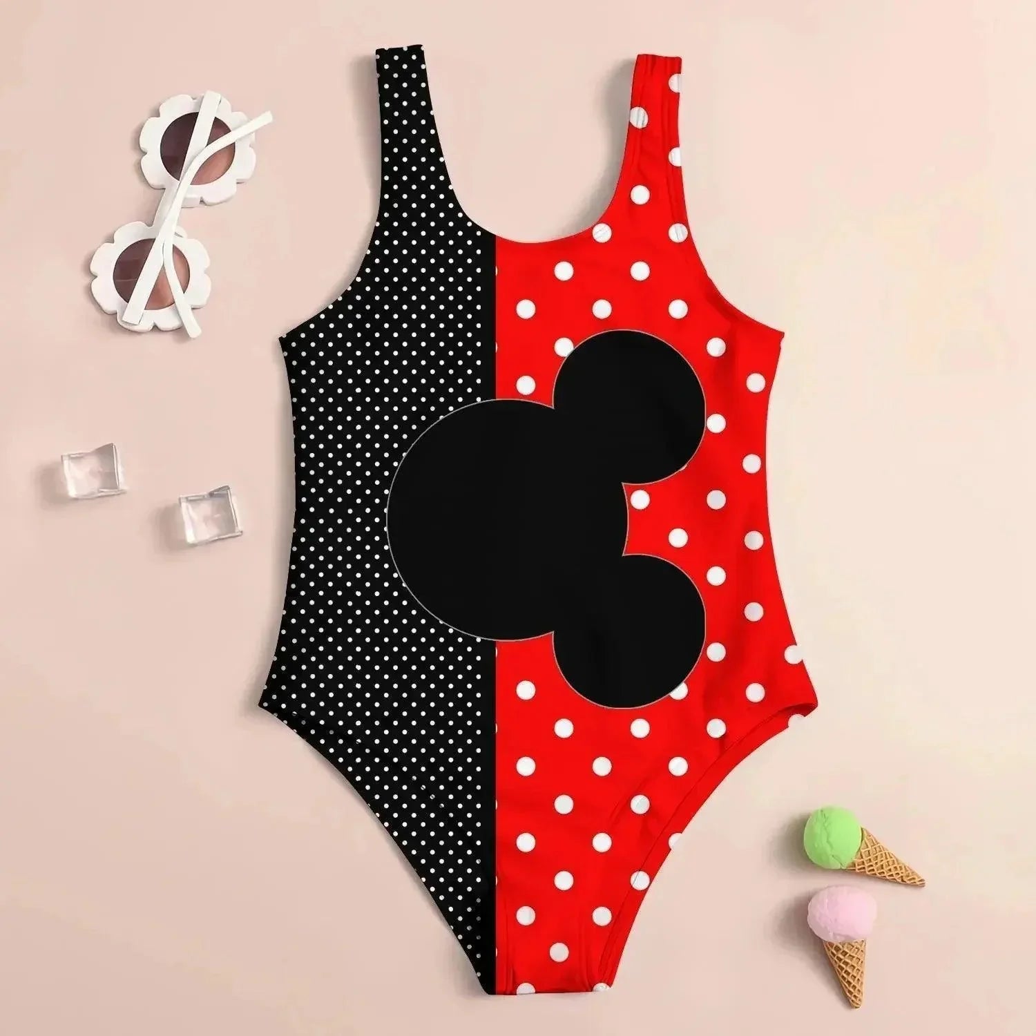 3D Cartoon Print Cute Kid's Swimsuit