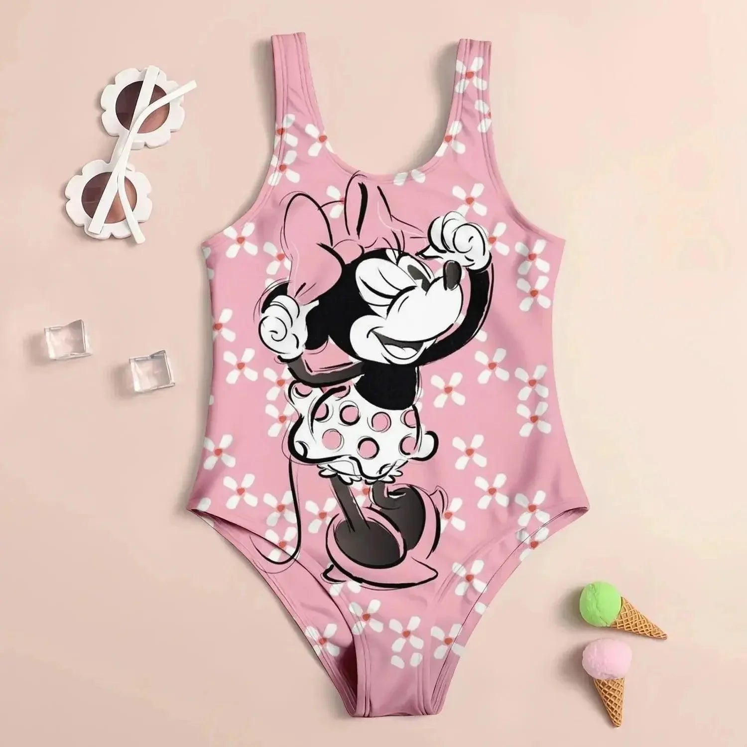 3D Cartoon Print Cute Kid's Swimsuit