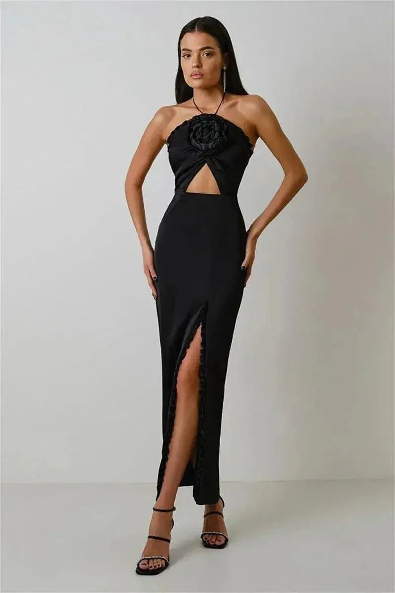 3D Flower Formal Evening Dress