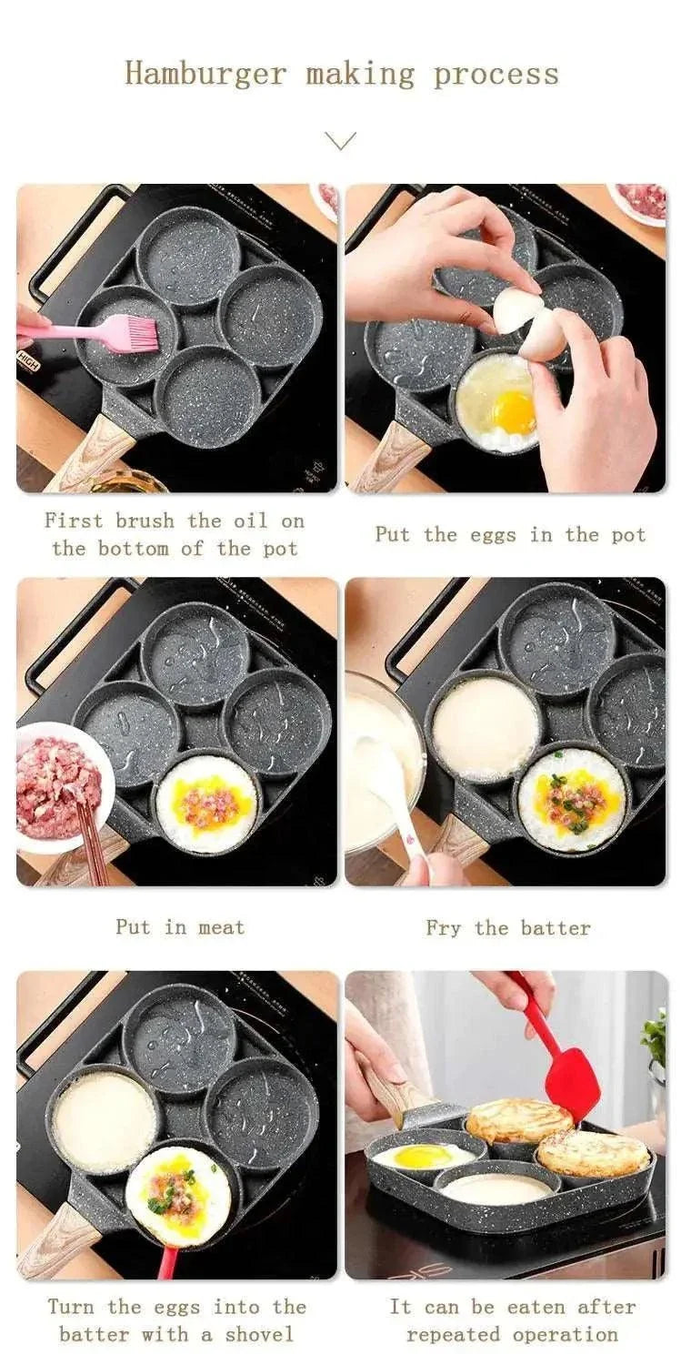 4-Hole Non-Stick Omelet Pan