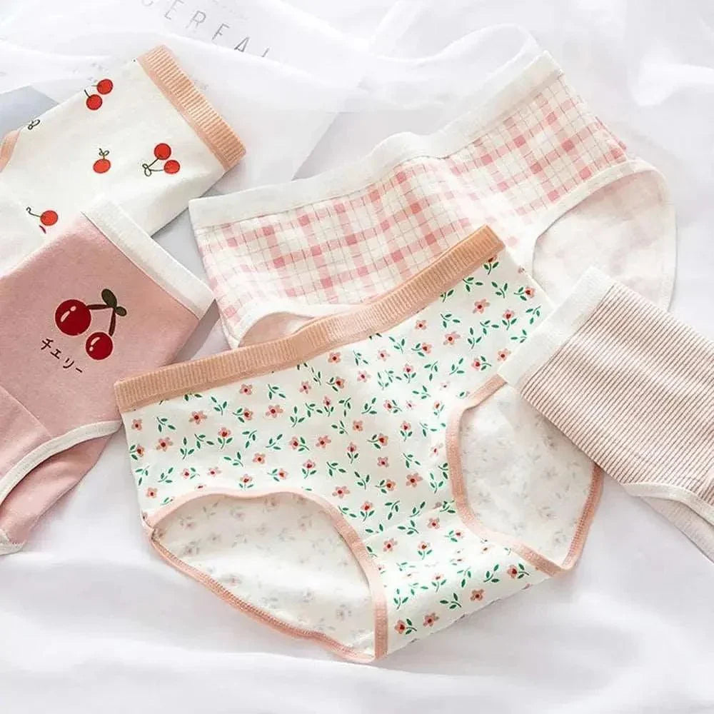 5PCS Cotton Teen Girl Panties